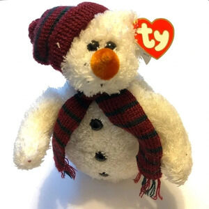 Vintage Ty Beanie Boo Chilling the Snowman